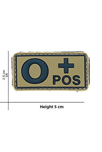 SINGLE SWORD Στρατιωτική σιλικόνη Peç Blood Type O Rh Positive - Κίτρινο