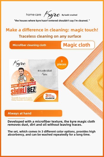 Kyre Magic Cloth 3 Pieces |   Microfiber Fabric |   Ultimate Shine & Cleaning