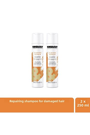 Toni&Guy Damaged Repair Shampoo for Damaged Hair - 250ml x2