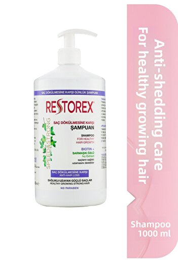Restorex شامبو سبيد سترونج المضاد لتساقط الشعر 1000 مل مع خلاصة العنبية، نمو صحي، مضاد للتساقط