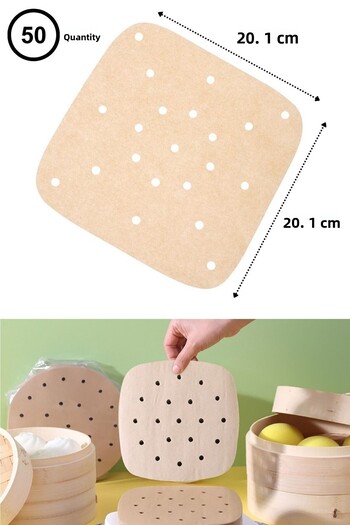 Buffer ® 200 Pcs Air Fryer Baking Paper Disposable Air Fryer Perforated Square Model
