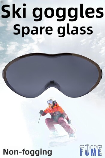 Badem10 Bellasimo Rimless Ski Goggles Lens Changeable Glass Antifog Sun Snow Goggles Glass Smoked