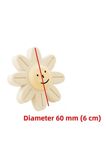 Badem10 Plastic Daisy Smiley Moonstone Cream Furniture Children's Room Cabinet Door Handle Drawer Handle Handles