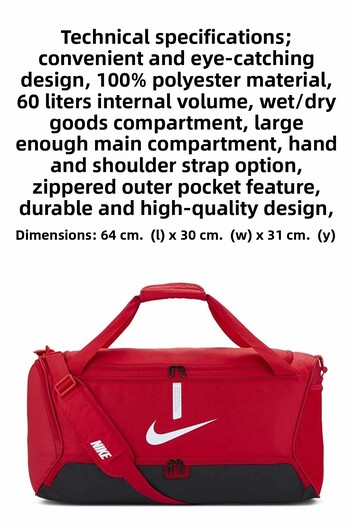 Nike Sports Bag B7 (m) 60 Lt 64(L)X30(W)X31(H) Unisex Sports and Travel Bag Nk8090Rs-Red