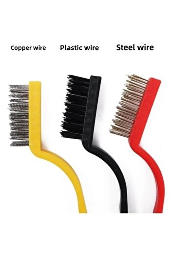 EMBazaar 3 Pieces Cooker Oven Barbecue Grill Airfryer Cleaning Wire Rust Removal Brush 3 Pieces Oil Cleaning Brush