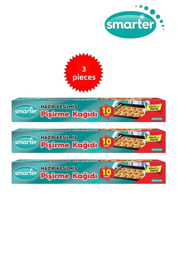 SMARTER 3 Pack Oily Baking Paper 10 Pieces X 3