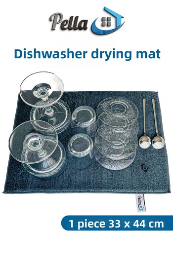 pella Dish Mat 33X44Cm Highly Water Absorbent Microfiber Cloth and Sponge Structure