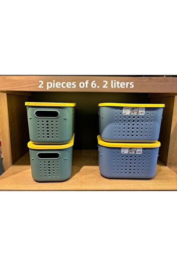 Bayev 2 Pieces 6.2 Liter Multi-Purpose Closet Organizer Box with Bubble Lid
