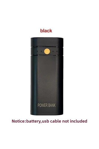 Choice Black 5V 2A 6000mAh 2X 18650 USB Type-C Battery Charger Case DIY Power Bank Box For Phone Electronic