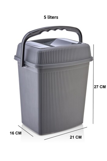 ASlife Home Carry-On Kitchen Bathroom Trash Can 5 Liters