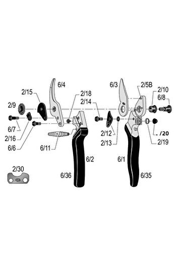 Felco 6 Pruning Shears 19.5cm Right By-Pass