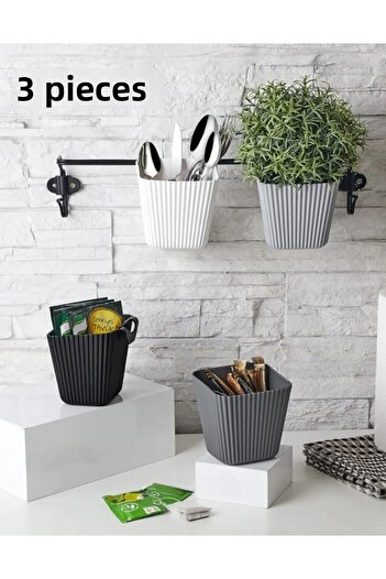 Bayev 223 3-Piece Organizer Cactus Pot Hangable Organizer