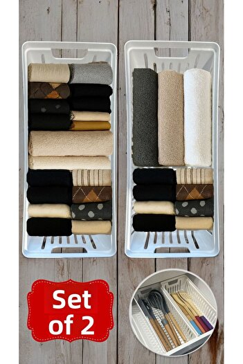 Bayev Clio 2 Pieces Modular Towel Organizer Κάλτσες Εσώρουχα Συρτάρι Organizer Organizer