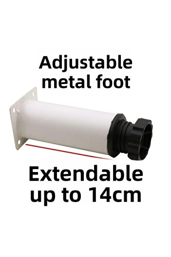 NUBLADO Metal Reglabil Alb 12 Cm Canapea Fotoliu Mobilier Baza Riser Suport Picioare Stalp.