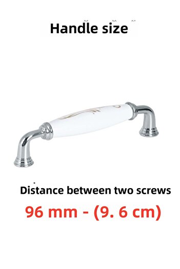 Porcellana Perla Porcelain Metal Handle Kulb Furniture Cabinet Drawer Kitchen Handle Ruby96Mm-Stk0352