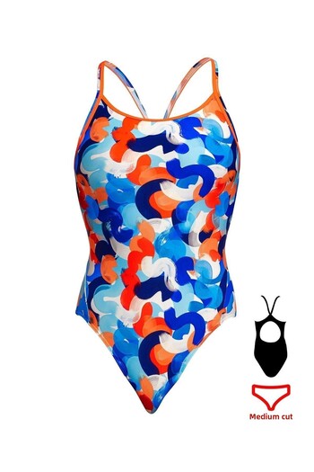 FUNKİTA Γυναικείο μαγιό προπόνησης Funkita DB Wet Paint, Diamond Back