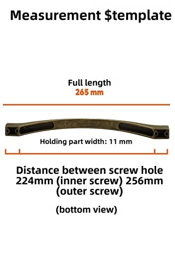 Badem10 Mobilier din metal galben de 224-256 mm - Antic, antic, sertar de bucătărie și mânere pentru dulapuri
