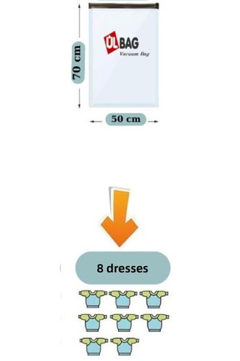 ÜLBAG 50 cm X 70 cm Vacuum Bag Set Suitable for Car Luggage 2 Pack for Travel