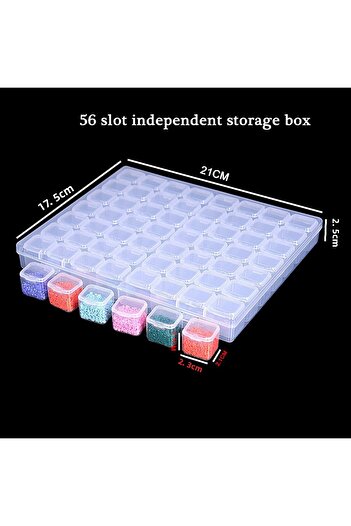 Choice 56 Duli Box Diamond Painting Storage Container With 28/56 Grid Grooves, Transparent Diamond Embroide