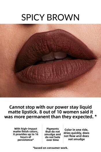 AVON Power Stay Likit Mat Ruj - Spicy Brown