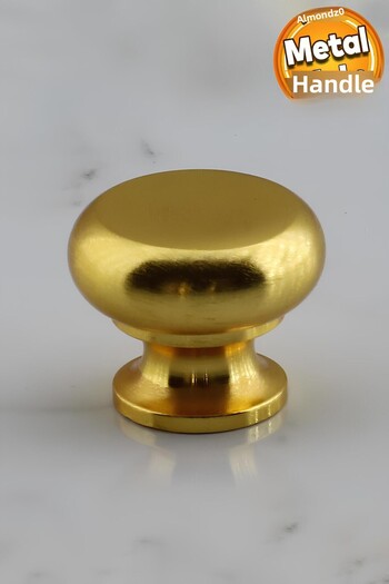 Badem10 Gamma Button Metal Handle Gold Gold Furniture Kitchen Drawer Cabinet Cabinet Handle Handle Handles