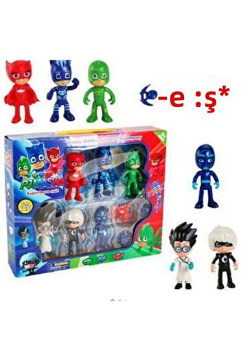 CAN OYUNCAK Pj Masks 10-Piece Pijamaskeliler Figure Toy Set