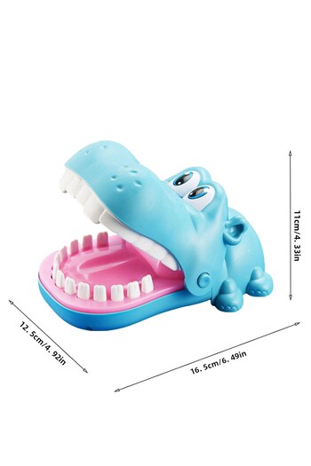 Toyaş Blue Hippopotamus Dentist Kids Board Game,Hippopotamus Biting Finger Games Fun Toy