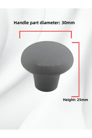 MKLAKS Buton din plastic ciupercă, gri, rotund, mâner pentru sertar pentru mobilier – design durabil și elegant