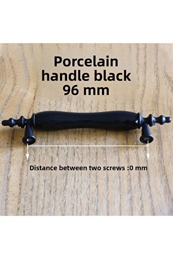 Badem10 Porțelan Rose (PREMIUM) Negru 96 Mm Mobilier Bucătărie Sertar Dulap Dulap 9,6 Cm Mâner Mâner Mâner