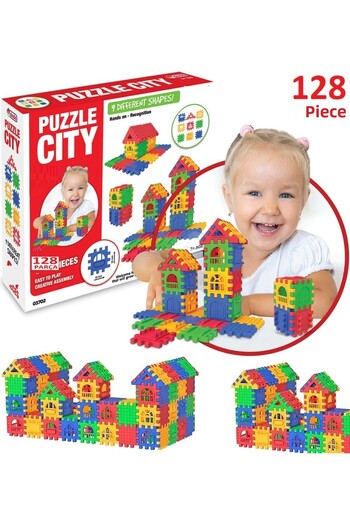 OYUNCAKSAHİLİ 128 Piece Lego Puzzle Large Size Unbreakable Pieces Snap-on Colorful Toy Set No Cargo