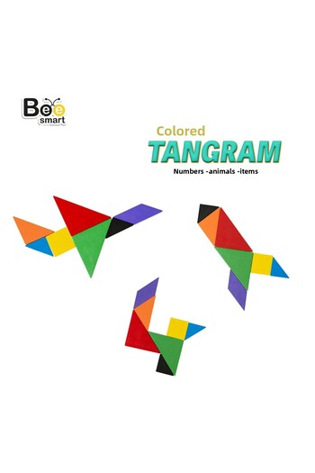 Bee Smart Colorful Tangram Educational and Fun Tangram Toy – 3 Years Old, Motor Skills Developer