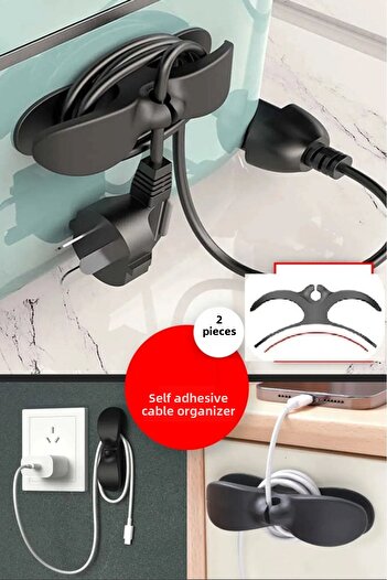 Hayveys home 2 Pieces Adhesive Cable Wrap Collection Organizer Airfryer Cable Fixer Organizer