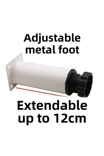 Badem10 Dulap reglabil Mobilier Baza canapea Suport metalic Picior 10 Cm Picioare albe 8 buc