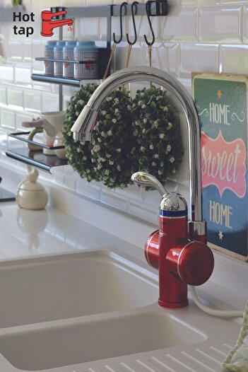 Sıcak Musluk Asg-1k Model Thermal Water Heater - Electric Water Heater Faucet Mounted on the Sink