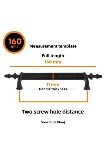 Adem Koç Mâner de lux pentru sertar dulap Mâner de picior de găină 1 bucată 160 mm Mâner de mobilier Mâner din polimer dur (Șurub inclus)