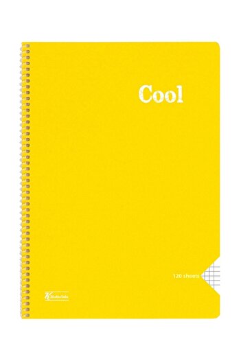 KESKİN COLOR Cool A4 120 de coli cu copertă pătrată din PP caiet cu spirală ( 321652 -99)