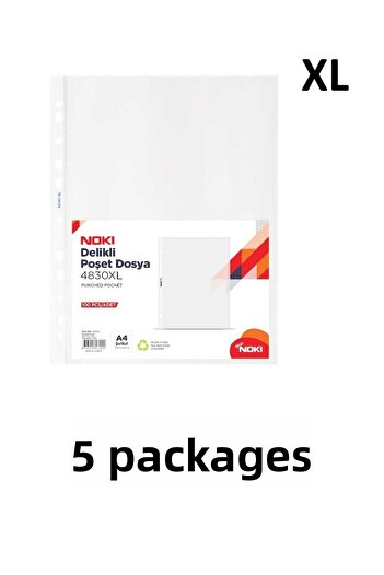 Noki 5 Packs of 4830-XL 100-Piece File Bags