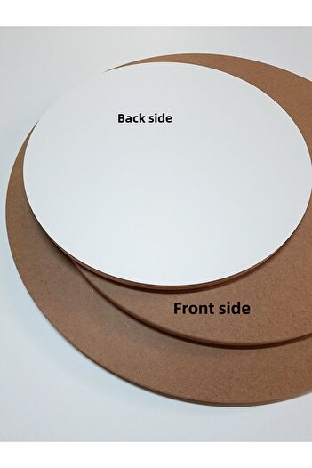 DFN WOOD 60 cm Mdf Plate - 18 mm Thickness, White Raw, 1 Piece