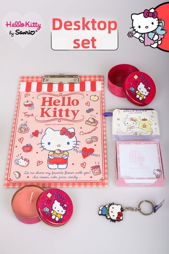 Hello Kitty ΝΕΑ ΕΠΟΧΗ HELLO KITTY SECRETARY ΜΕ ΑΔΕΙΑ ΑΠΟ DEKOMUS, ΑΡΩΜΑΤΙΚΟ ΚΕΡΙ, ΜΕΤΑΛΛΙΚΟ ΟΡΓΑΝΩΤΗΣ, ΜΠΛΟΚ ΚΥΒΟΥ, ΧΡΗΜΑΤΑ