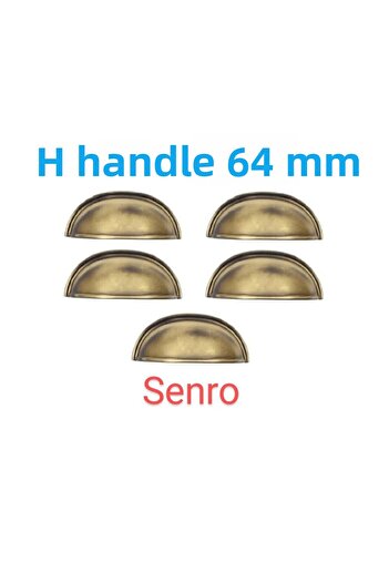 senRo yapı Market 64 مم 5 قطع طبق بلح البحر مقبض أثاث أصفر عتيق