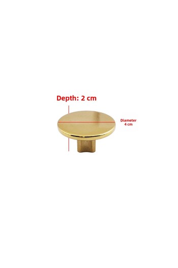 Badem10 Single Screw Straight Luxury Gold-Gold Button Metal Handle Drawer Furniture Kitchen Cabinet Cupboard Handle Knobs