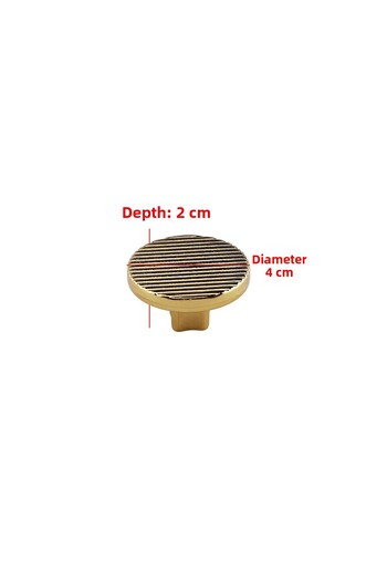 Badem10 Single Screw Striped Luxury Matte Gold Button Metal Handle Drawer Furniture Kitchen Cabinet Cupboard Handle Knobs