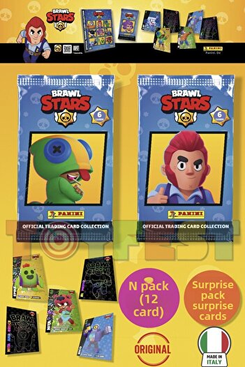 TOYFEST Brawl Stars Panini Official Card Pack: 2 Packs (12 Cards)