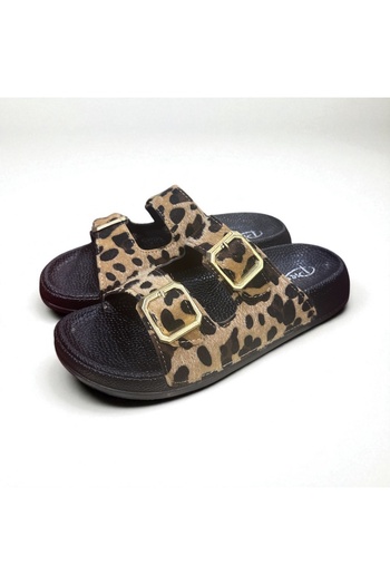 Cozi company Women's Orthopedic Sole Leopard Pattern Comfortable Daily Use and Beach Slippers