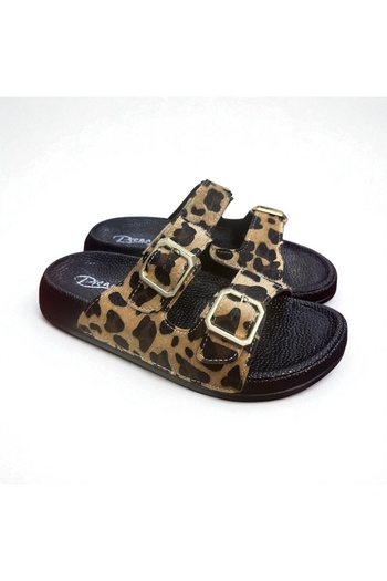 Cozi company Women's Orthopedic Sole Leopard Pattern Comfortable Daily Use and Beach Slippers