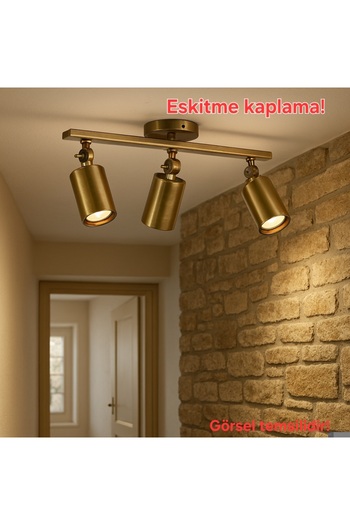 Bozyaka Aydınlatma Artur 3-Piece Decorative Distressed Coating Movable Wall Sconce (DAYLIGHT LED BULBS ARE INCLUDED!!!)