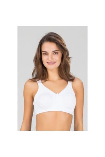 Kom Women's White Plus Size Compressor Serena Bra