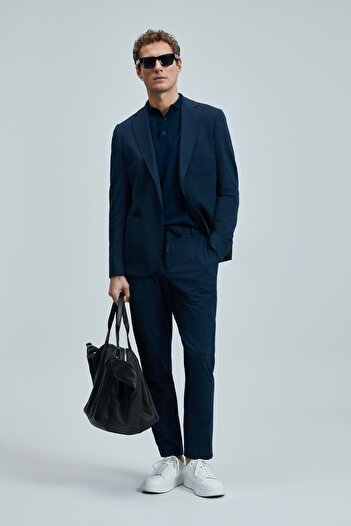 Lufian 111190338 Hunter Smart Erkek Chino Pantolon Slim Fit Erkek Pantolon LACİVERT