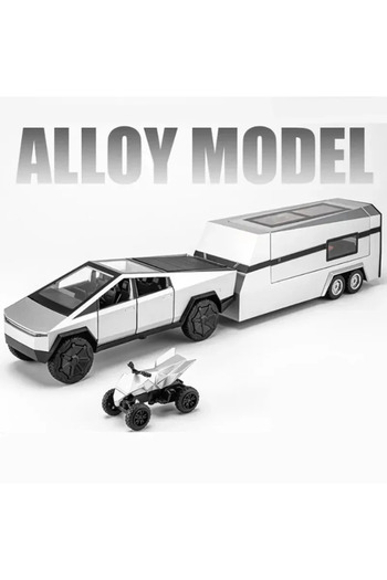 Choice Silvery foambox 1/32 Tesla Cybertruck Pickup Alloy Car Model Diecasts Off-road Vehicles Truck Car Mo
