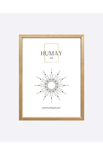 Humay Art Doğal ahşap renkli Modern Dekoratif Çerçeve 42x60 Cm iç ölçüsü